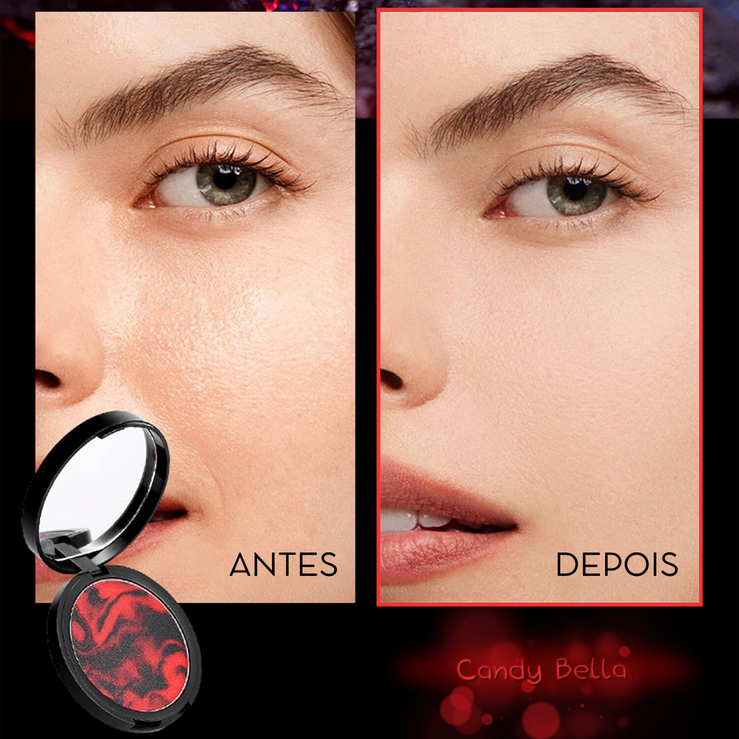 Pó Compacto Mate Transparente CandyBella