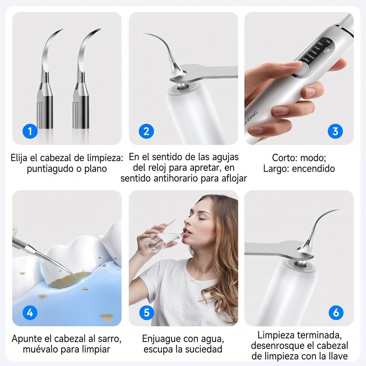 Oralux Limpiador dental eléctrico inteligente