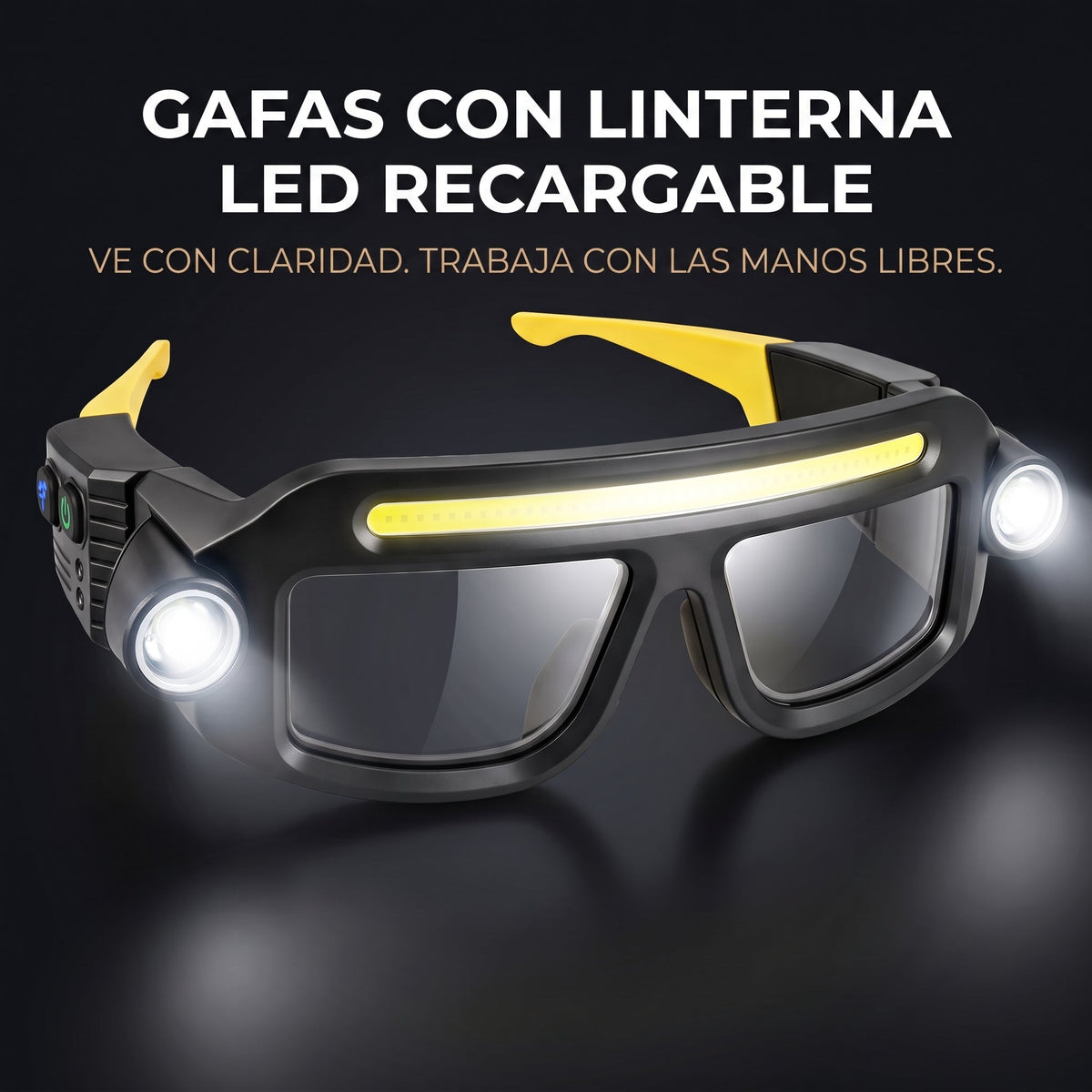 Gafas con luz LED recargables - BRIVEO