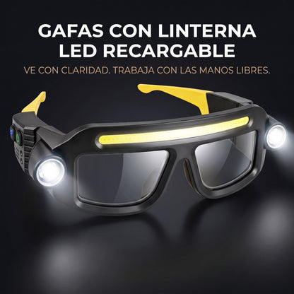 Gafas con luz LED recargables - BRIVEO