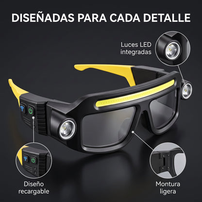Gafas con luz LED recargables - BRIVEO