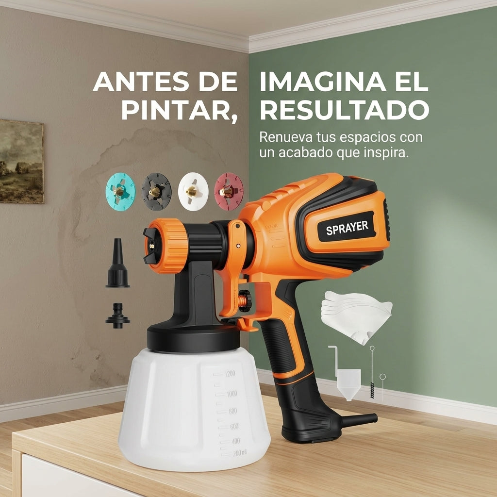 Pistola eléctrica de pintura con varias boquillas - Vyro