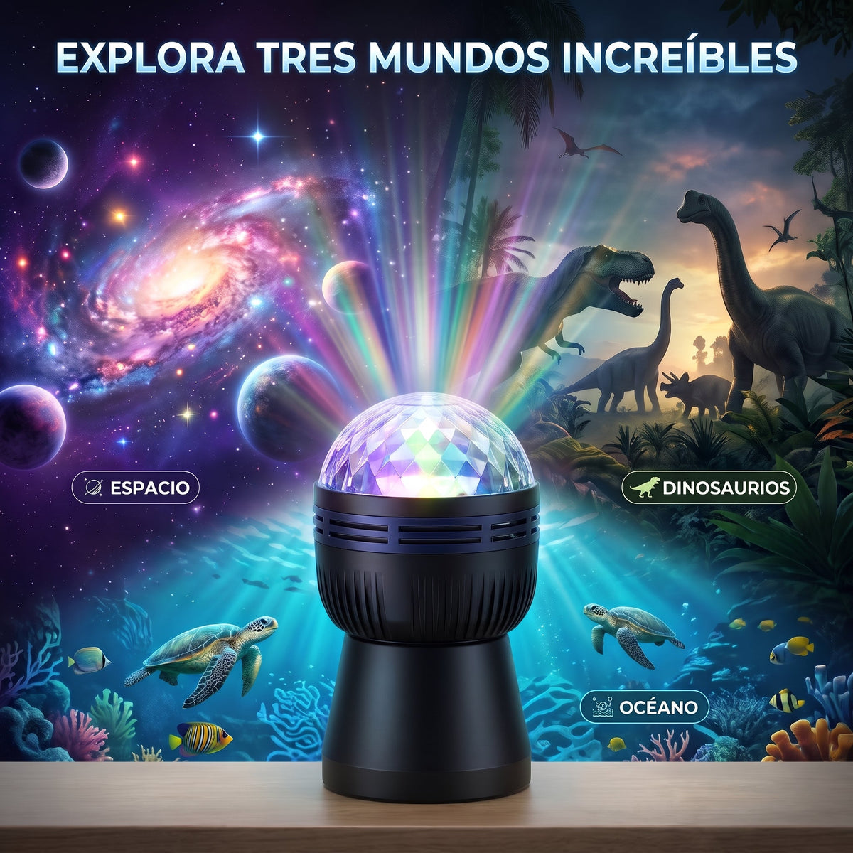 Proyector inteligente Holográfico 360° - WonderSphere