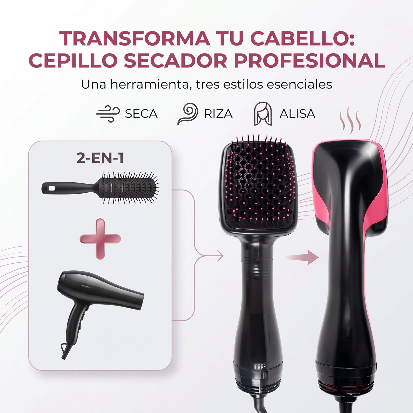 Cepillo Secador 2 en 1 - Kaze