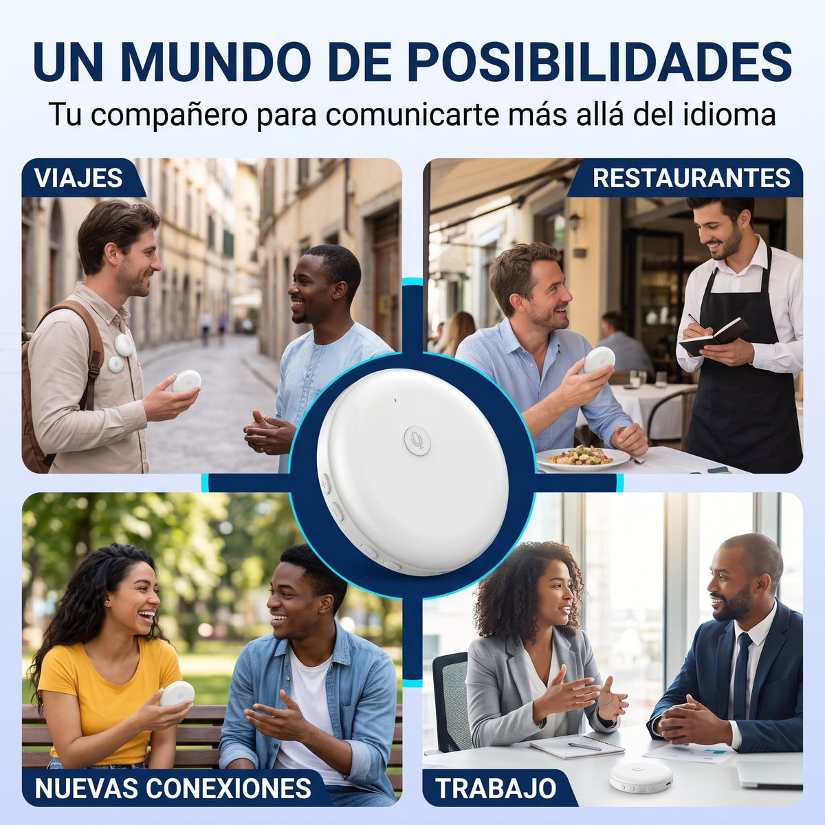 Traductor portátil inteligente con IA - Lingora