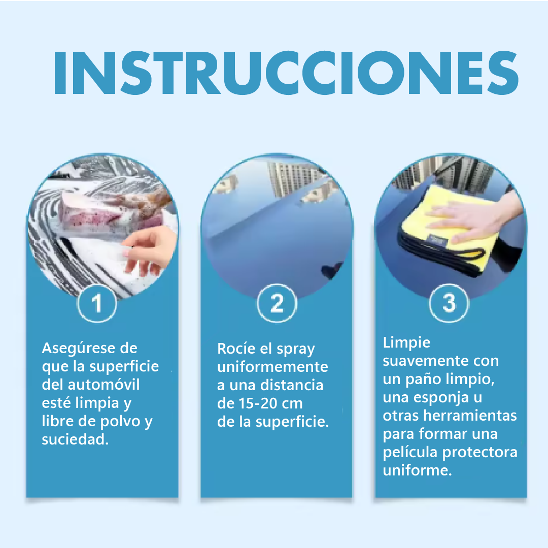 Spray de recubrimiento para coches
