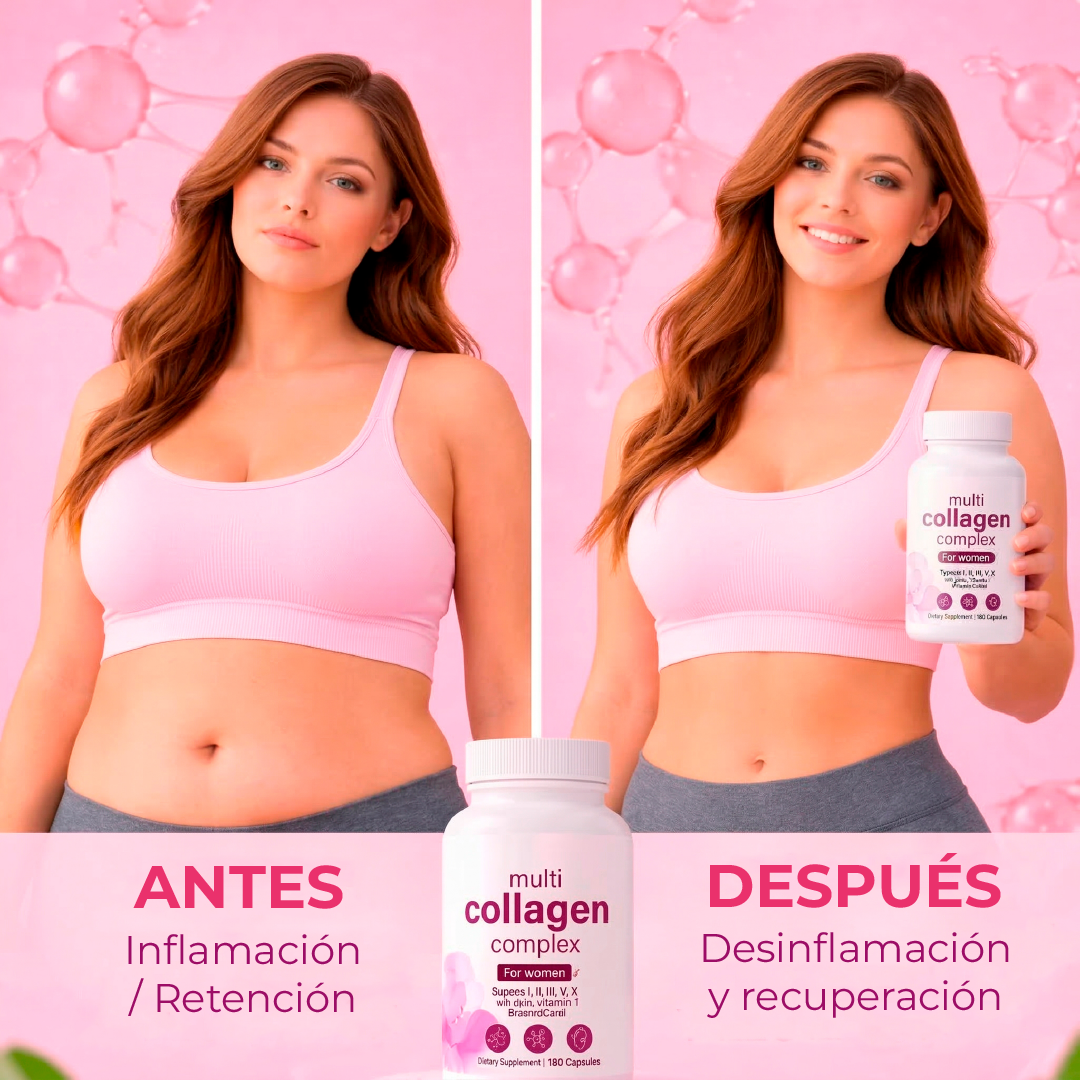 Cápsulas de colágeno múltiple para mujeres y hombres