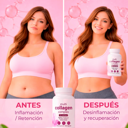 Cápsulas de colágeno múltiple para mujeres y hombres