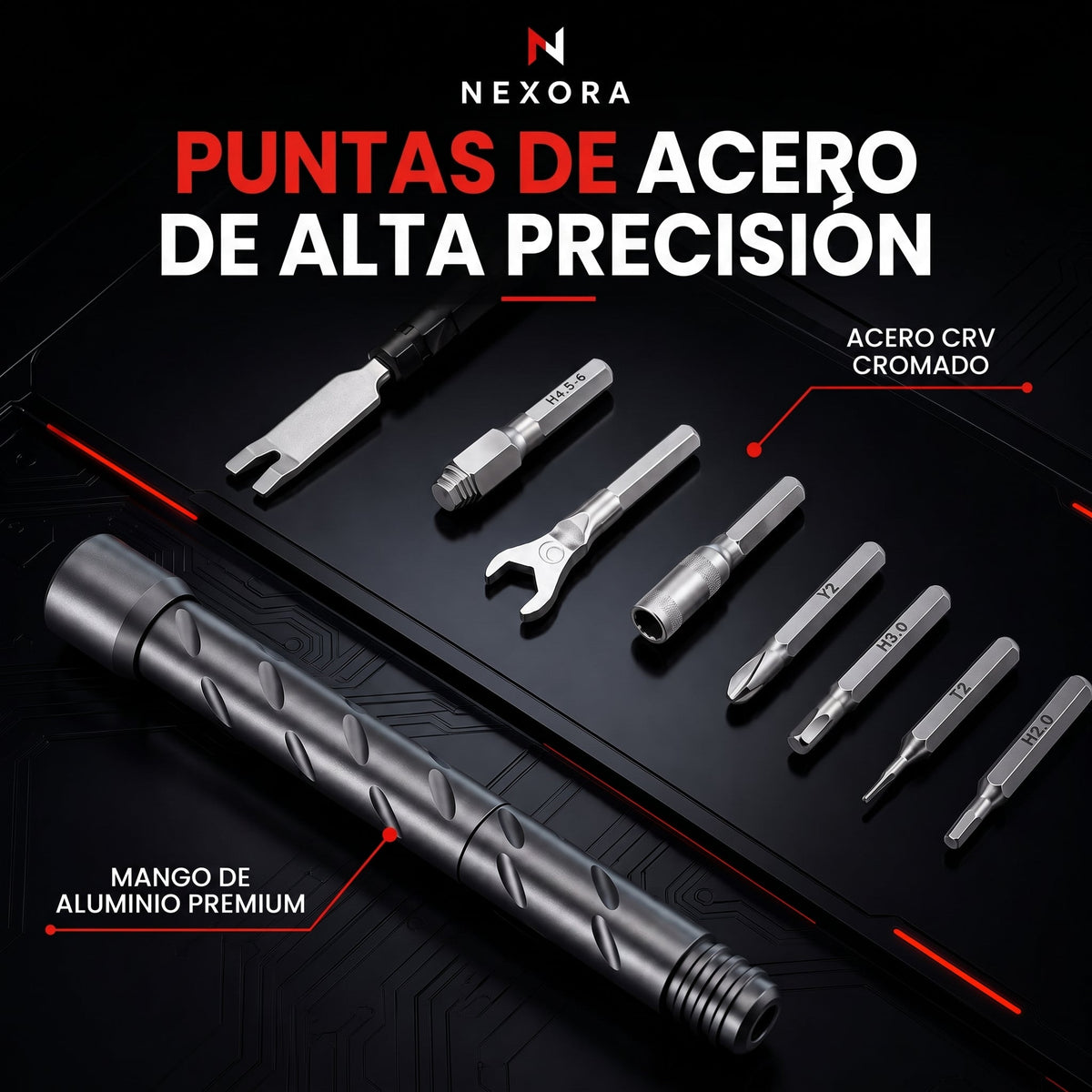 NEXORA - Kit de herramientas magnético 55 en 1