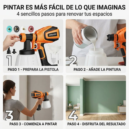 Pistola eléctrica de pintura con varias boquillas - Vyro