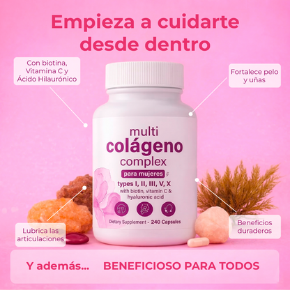 Cápsulas de colágeno múltiple para mujeres y hombres