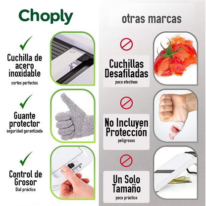 Cortador de verduras compacto - Choply
