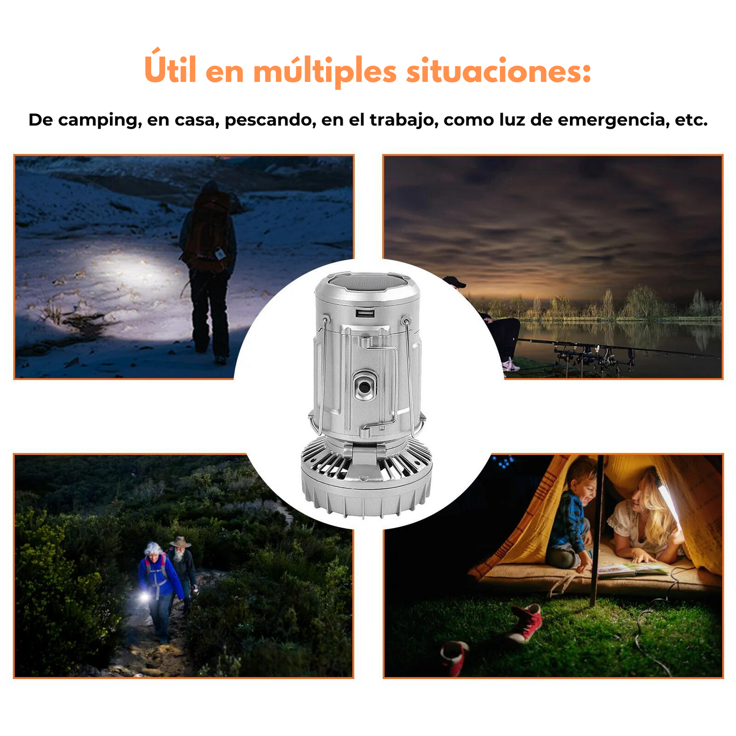 AdventureBreeze: luz y ventilador portátil