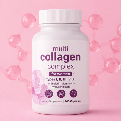 Cápsulas de colágeno múltiple para mujeres y hombres