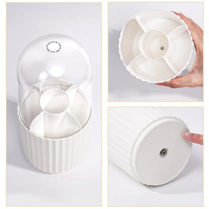 CosmoSpin: Almacenamiento de maquillaje con tapa