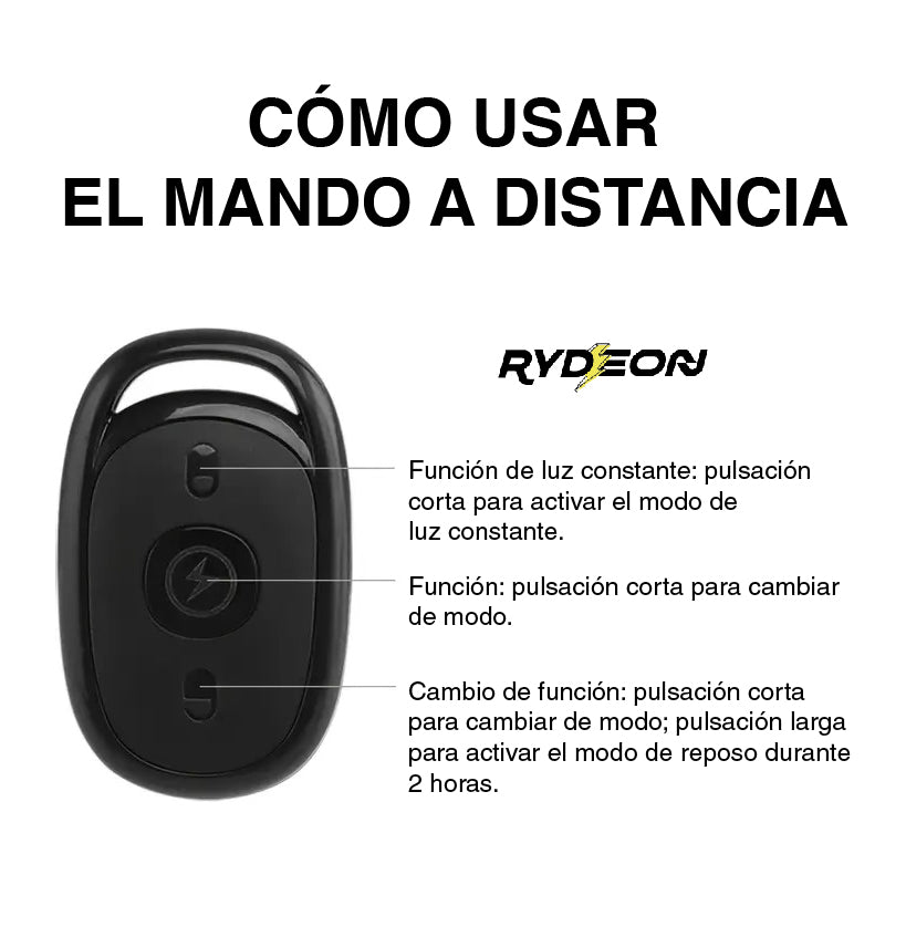Luz LED brillante con mando  - RYDEON