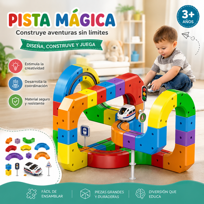 Juego de vías magnéticas antigravedad
