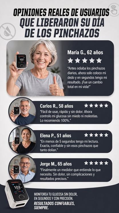 Monitor glucosa sin pinchazos GlucoSmart